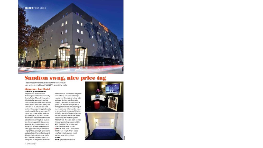 Signature Lux Sandton Magazine Article