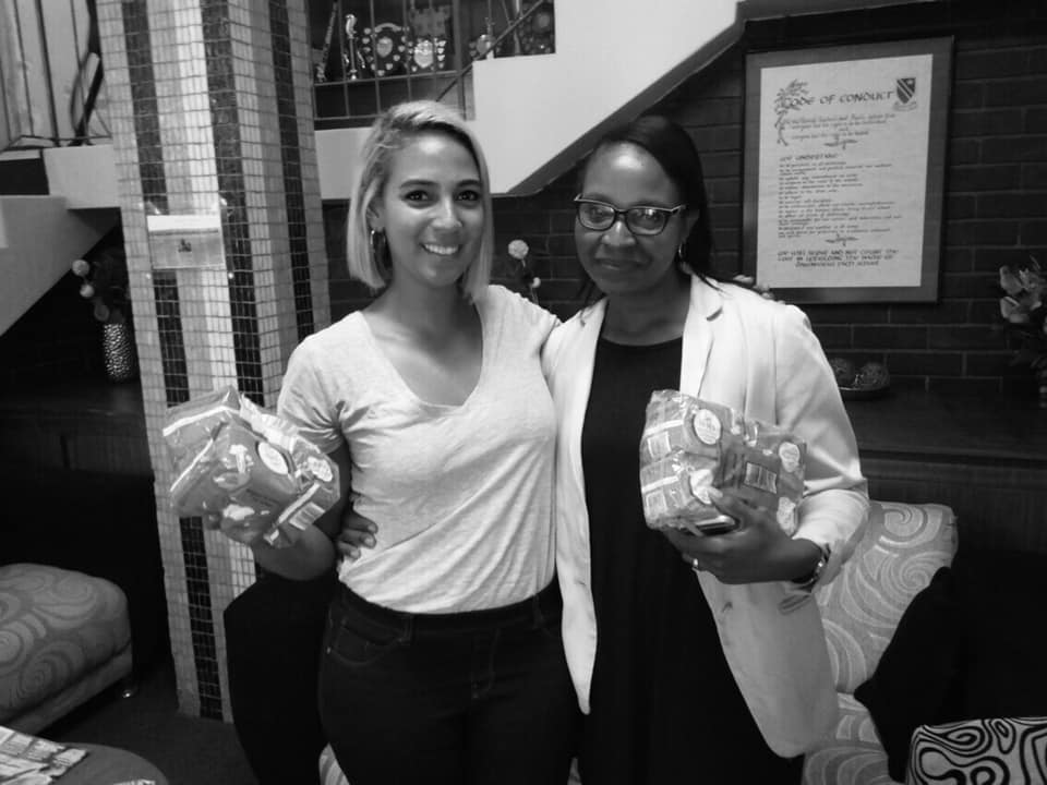 Cleo collecting sanitary pads